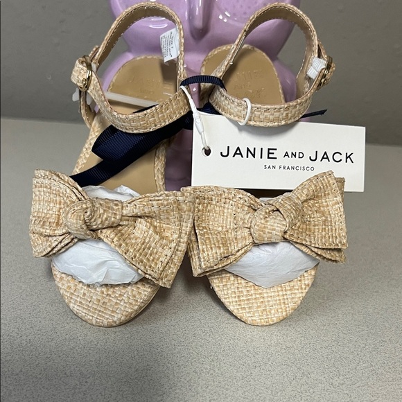 Janie and Jack Other - Janie and Jack Woven Bow Kids Sandals